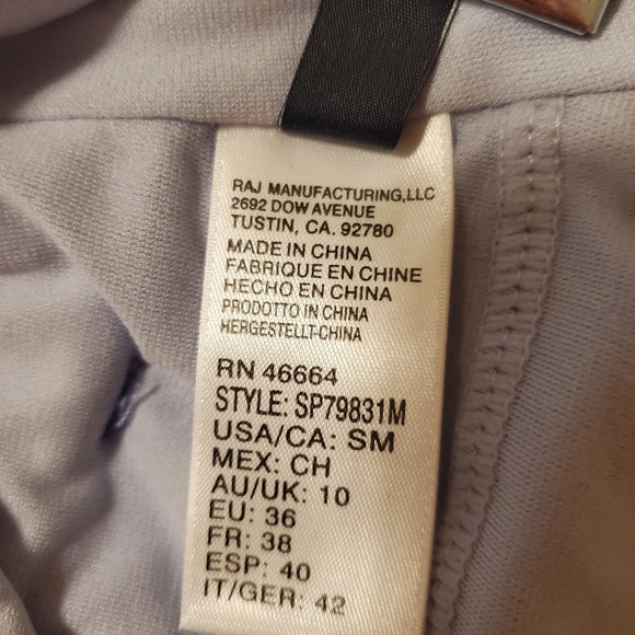 NWT Splendid Atmospheric Belted Swimsuit Blue White Stripe S - Picture 5 of 5